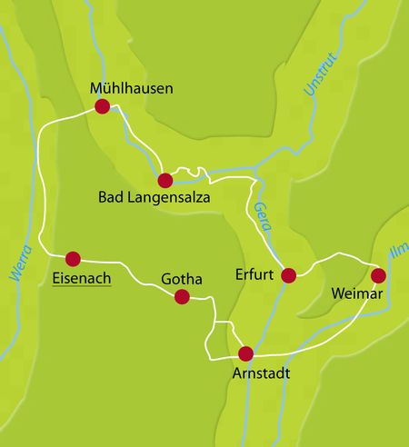 Karte Thüringer Becken