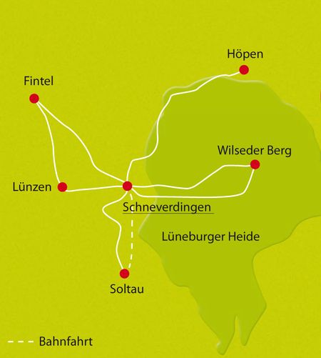 Karte Radtour Lüneburg