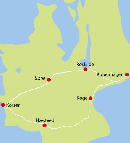 Karte Dänemark Seeland