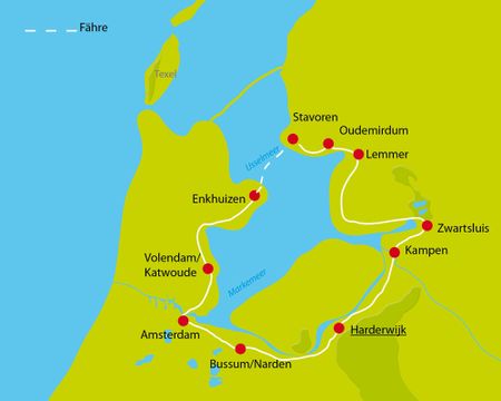 Karte Radurlaub IJsselmeer
