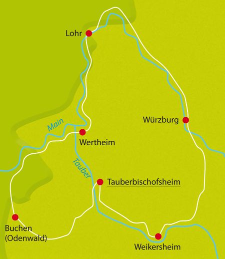 Map Bike Tour Franken
