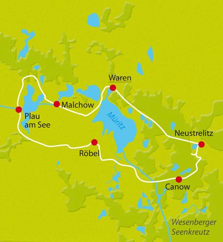 Karte Radurlaub Mecklenburg