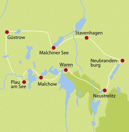 Radreise Mecklenburgische Seenplatte Rundreise