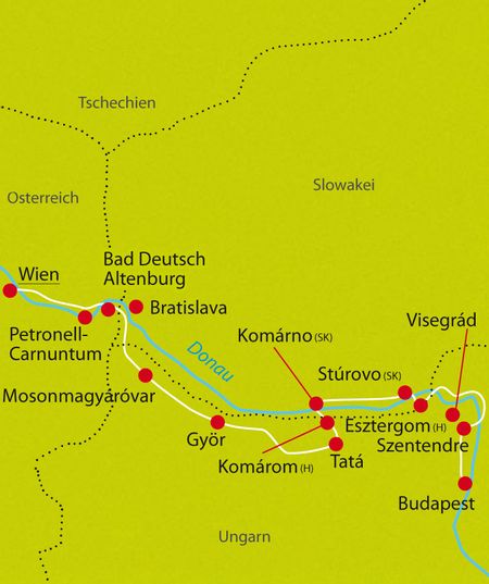 Donau-Radweg, Donau, Wien-Budapest, Wien, Budapest