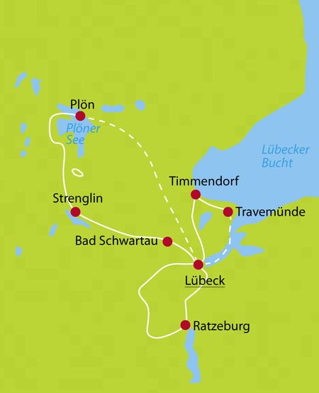 Karte Lübeck Sternfahrt