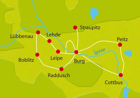 Karte Spreewald Sternfahrt
