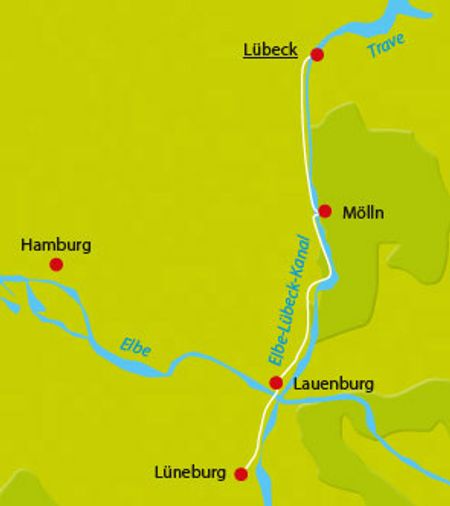 Karte Radtour Salzstrasse Lübeck Lüneburg Radreise Fahrradtour Deutschland Europa Radurlaub 
