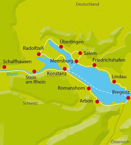 Karte Fahrradtour Bodensee Sternfahrt