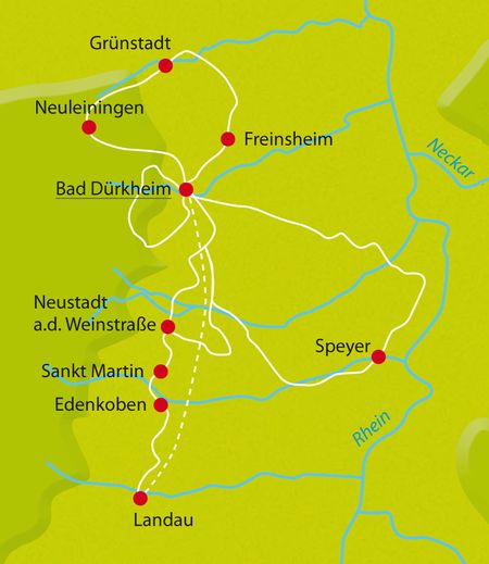 Map Bike Tour Pfalz