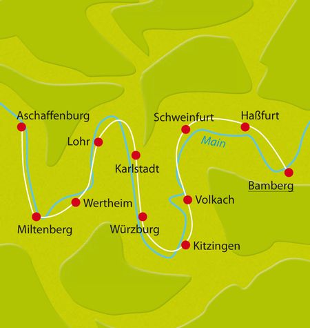 Karte Main-Radweg-Bummel