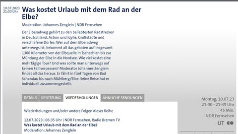 Elberadweg was kostet...?